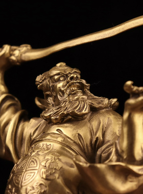 举剑家居钟馗摆件纯铜天师钟馗像