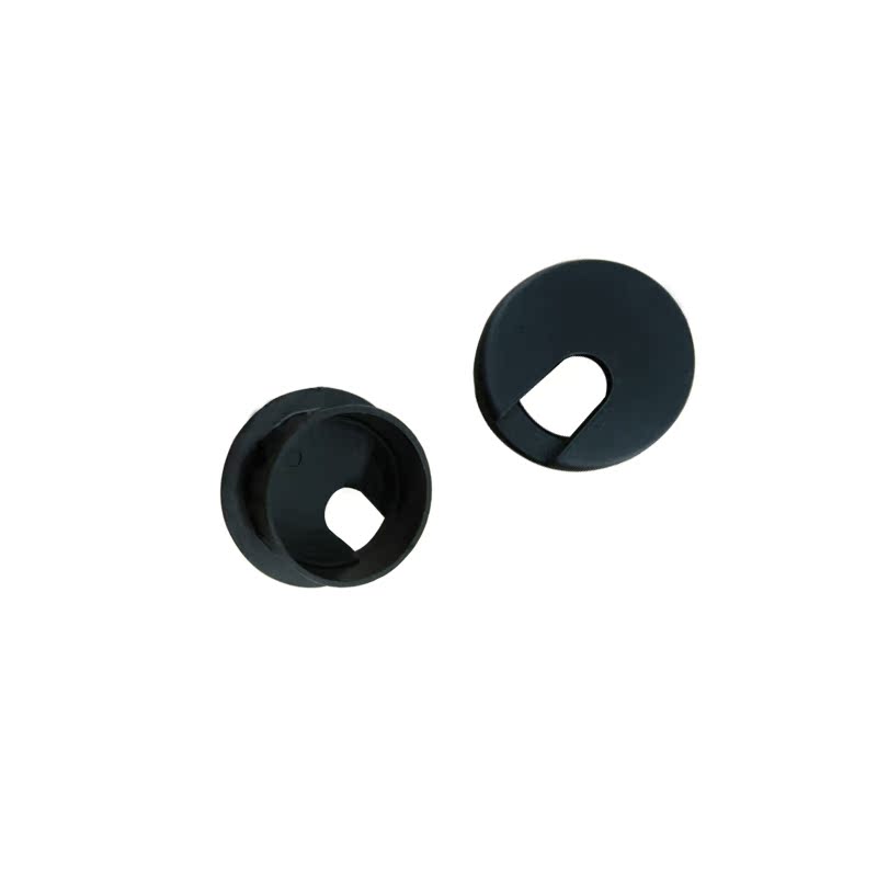 ABS线盒/孔盖黑色圆形35mm 穿线盒线/孔盖电脑桌穿线/孔线/