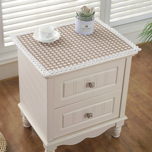 简约防尘罩电视机罩冰箱洗衣机床头柜盖布多用巾盖巾小桌布小方巾 - 图1