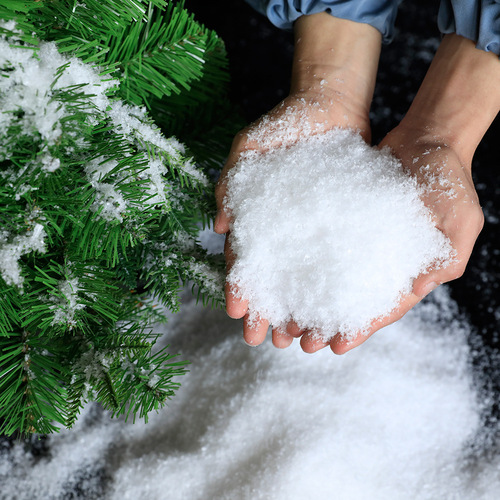 雪景DIY人造雪仿真雪地水变雪道具橱窗美陈假雪花圣诞雪人装饰品