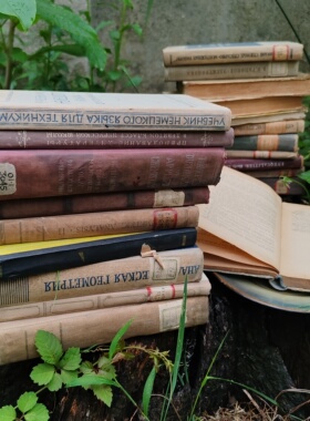 高级感法式复古婚纱照外文旧书婚礼签字道具旧书英文硬皮精装书