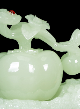 玉石事事顺意柿子平安扣摆件