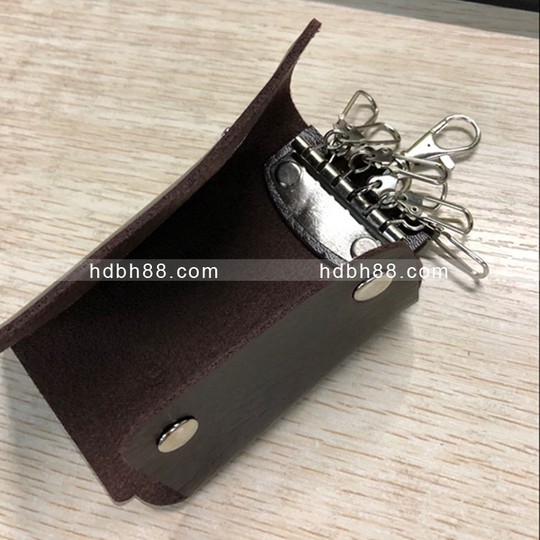 Multifunctional key bag leather men's and women's key bag/leather 6-button key bag key chain key storage set bag