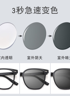 感光变色眼镜近视墨镜太阳镜
