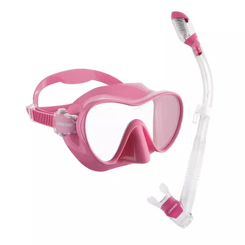 cressi 儿童潜水面镜浮潜面罩呼吸管套装潜水装备潜水镜9-14岁 - 图0