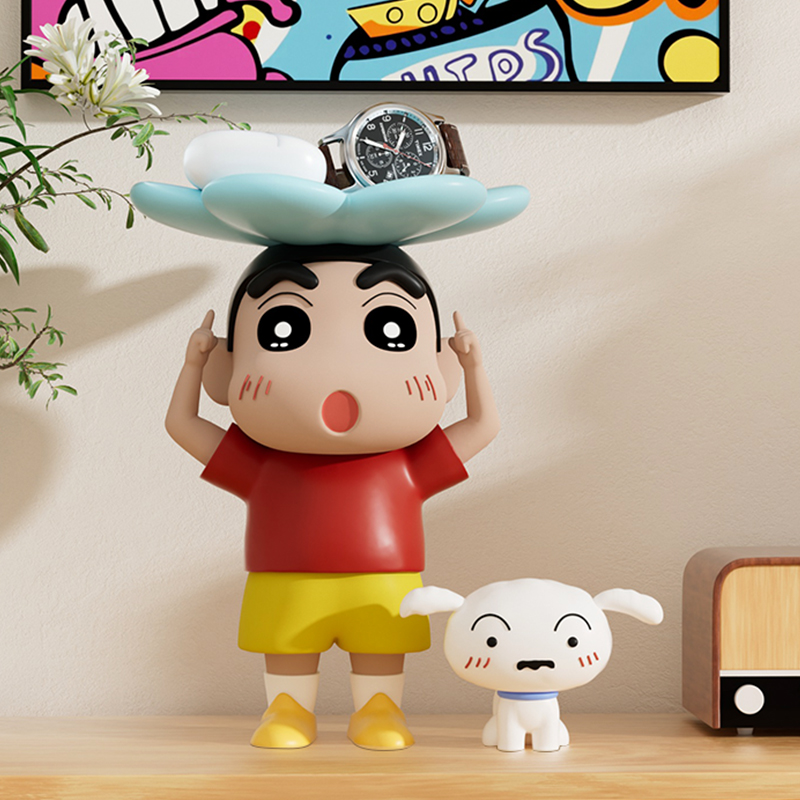 蜡笔小新潮玩手办摆件钥匙收纳玄关客厅装饰置物架乔迁创意礼物 - 图1