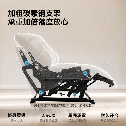 政府补贴DDC加厚头层全青真牛皮客厅电动多功能沙发黑色2026新款 - 图1