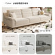 Ddc cream style high-quality cotton and linen sofa