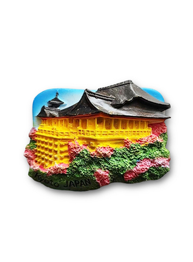 【爆款】日本京都金阁寺立体冰箱贴 旅游纪念磁性贴 创意家居装饰