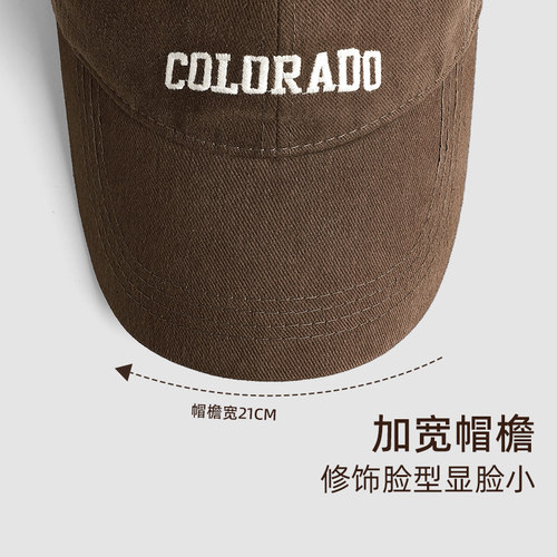 棒球帽子女款宽帽檐大头围鸭舌帽2025新款显脸小深顶遮阳帽子男J - 图1