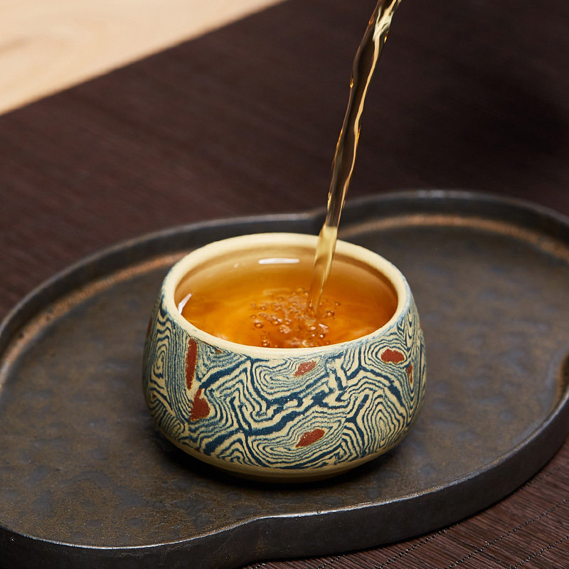 尊壶宜兴紫砂品茗杯泥绘主人杯原矿绞泥小茶碗茶杯单杯子陶瓷茶具,淘宝优惠券,粉丝福利购,淘宝优惠卷