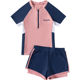 Girls' middle and large children's split double layer swimming trunks swimsuit