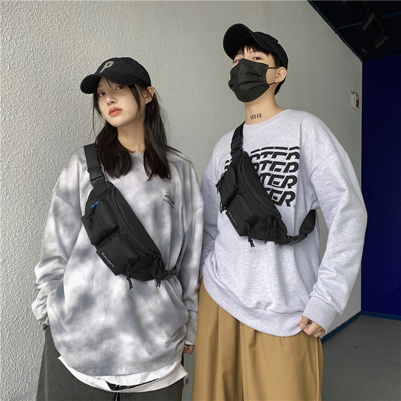 ins胸包潮牌百搭日系工装单肩包 满江红箱包男士包袋