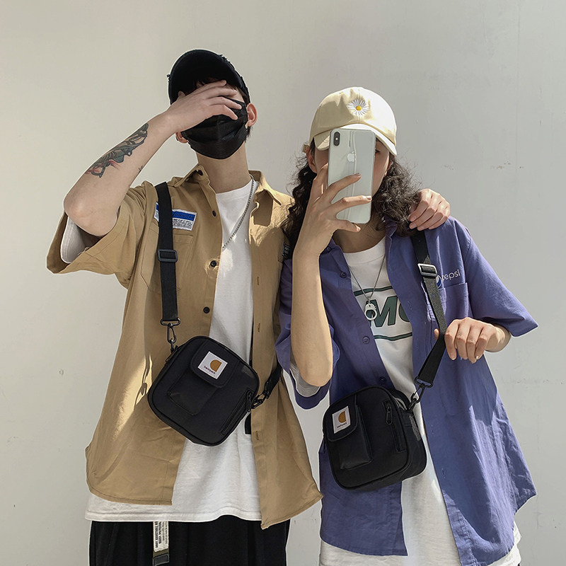 工装挎包男潮牌运动百搭ins斜挎包 满江红箱包男士包袋