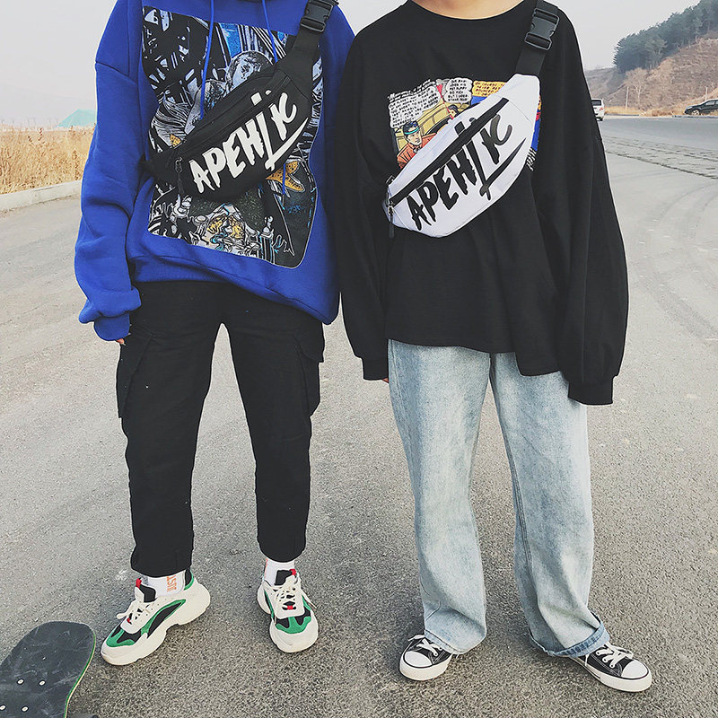 ins休闲运动单肩包腰包 满江红箱包胸包