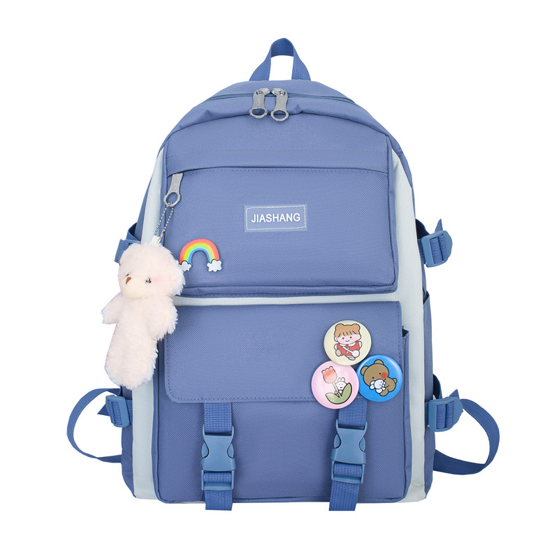 ins女韩版高中学生初中生双肩包 满江红箱包双肩背包