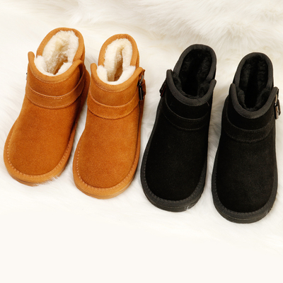 儿童雪地靴女童鞋冬季2019新款