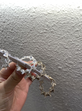 个性简约不规则耳圈金属风气质小众设计感冷淡风简约耳饰女银针