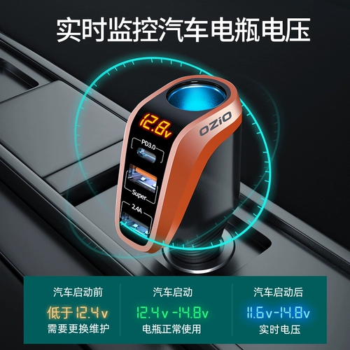 Зарядное устройство, быстрая зажигалка для автомобиля, 66W