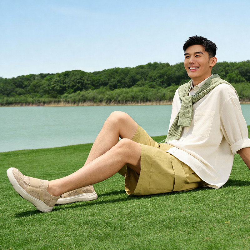 Pansy盼喜日本男鞋超轻舒适透气一脚蹬休闲运动健步鞋2026春新款,淘宝优惠券,粉丝福利购,淘宝优惠卷