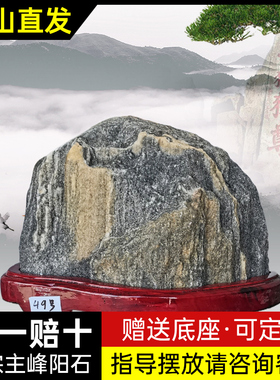 泰山石敢当黄金纹石精品收藏摆件