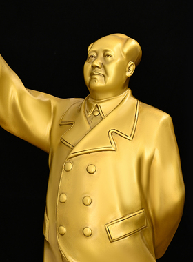 全身站立乔迁送礼品毛主席铜像