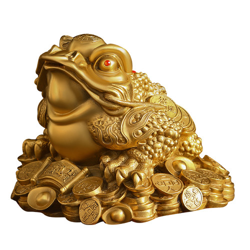 纯铜金蟾摆件招财进宝日进斗金蝉店铺办公室三足金蟾蜍开业礼品 - 图3