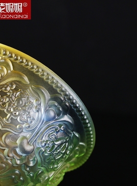 七彩佛前观音财神仿琉璃