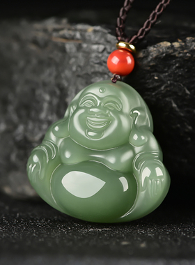笑佛玉石玉赐平安情侣