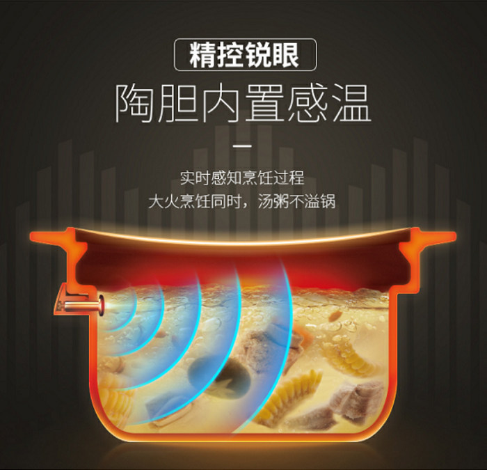 苏泊尔tg40yc5智能全自动电砂锅 苏泊尔龙育电炖/煮粥锅/文火炉