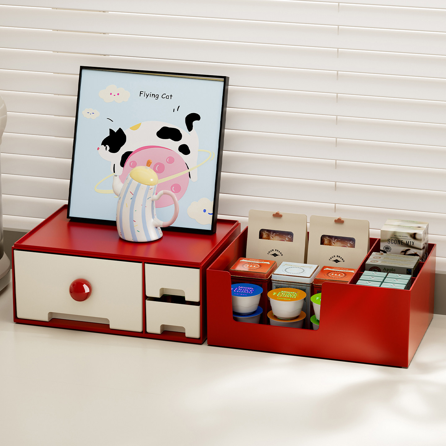 抽屉式桌面收纳盒办公室工位整理神器书桌文具置物架化妆品储物柜,淘宝优惠券,粉丝福利购,淘宝优惠卷