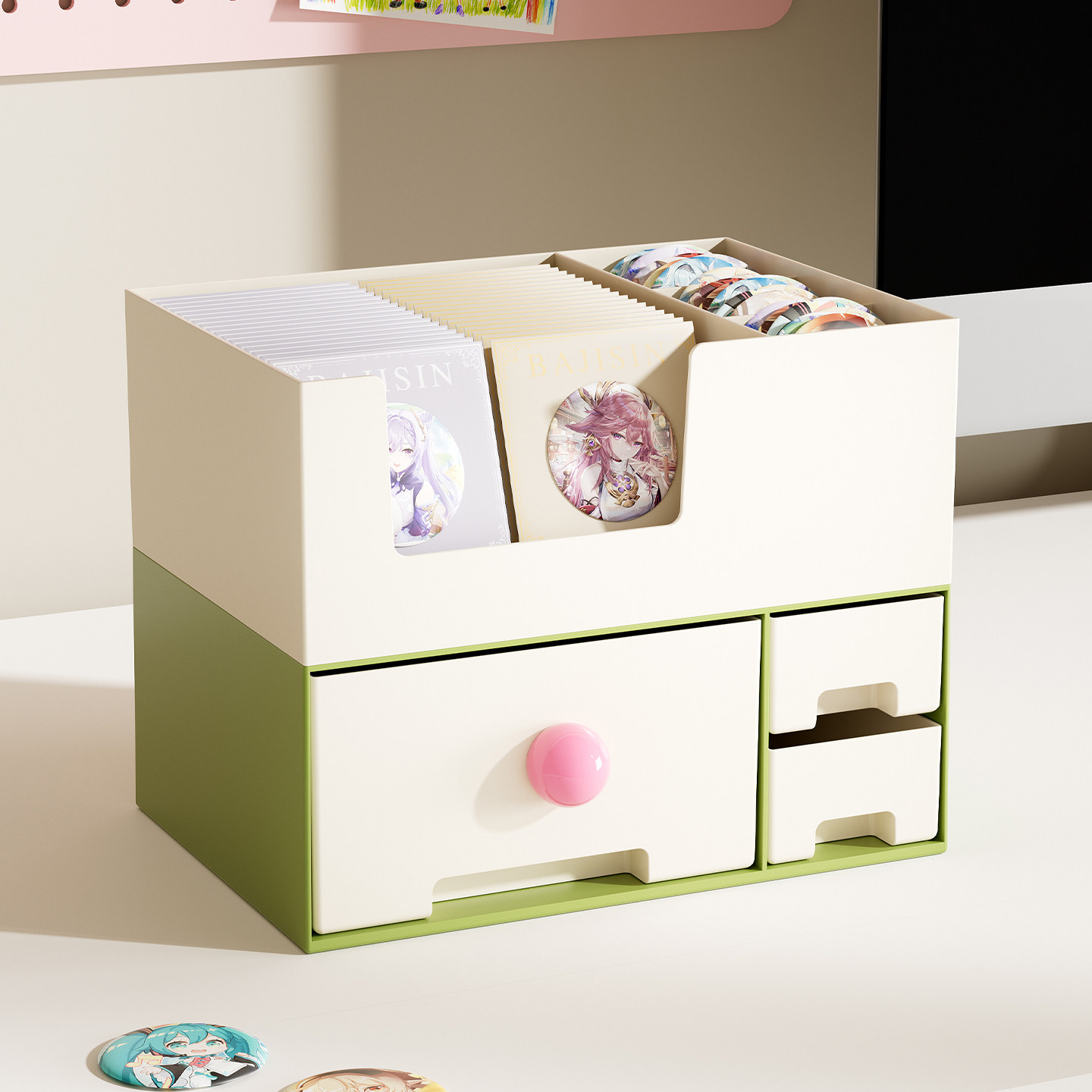 抽屉式桌面收纳盒办公室工位整理神器书桌文具置物架化妆品储物柜,淘宝优惠券,粉丝福利购,淘宝优惠卷