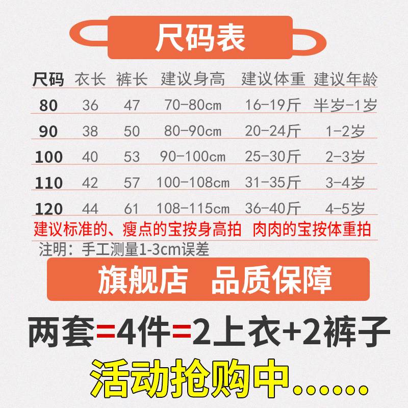 男宝纯棉套装洋气宝宝小童春季春秋1岁婴儿男童童装儿童衣服2春装 - 图3