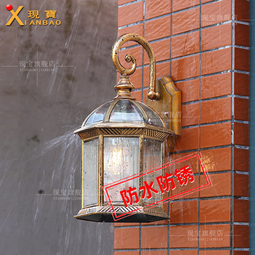 外墙灯户外防水别墅大门柱子阳台美式复古太阳能露台室外庭院壁灯 - 图2