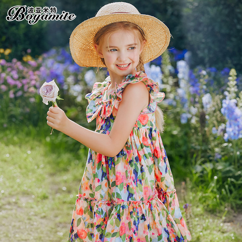 波亚米特 23年夏季款 女童纯棉薄款碎花连衣裙 天猫优惠券折后¥99包邮(¥119-20)110~150码可选