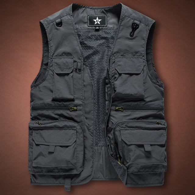 Outdoor vest jpdun multi-pocket loose spring and autumn