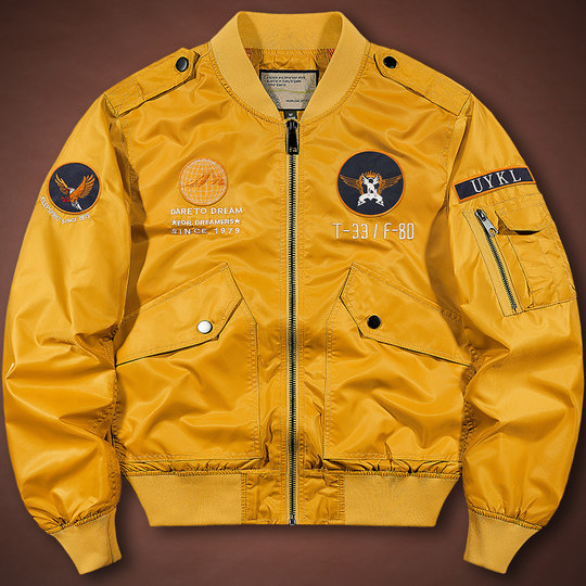 户外运动冲锋衣夹克大码宽松男外套秋季多袋工装棒球领飞行员茄克