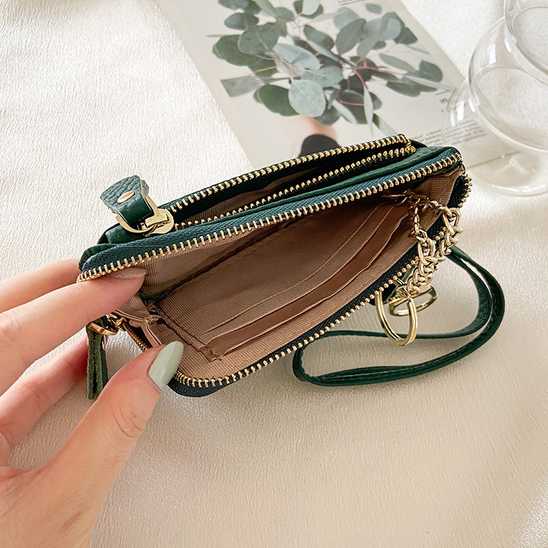 纯牛皮短款女士拉链腕带软皮钱包 zoress钱包