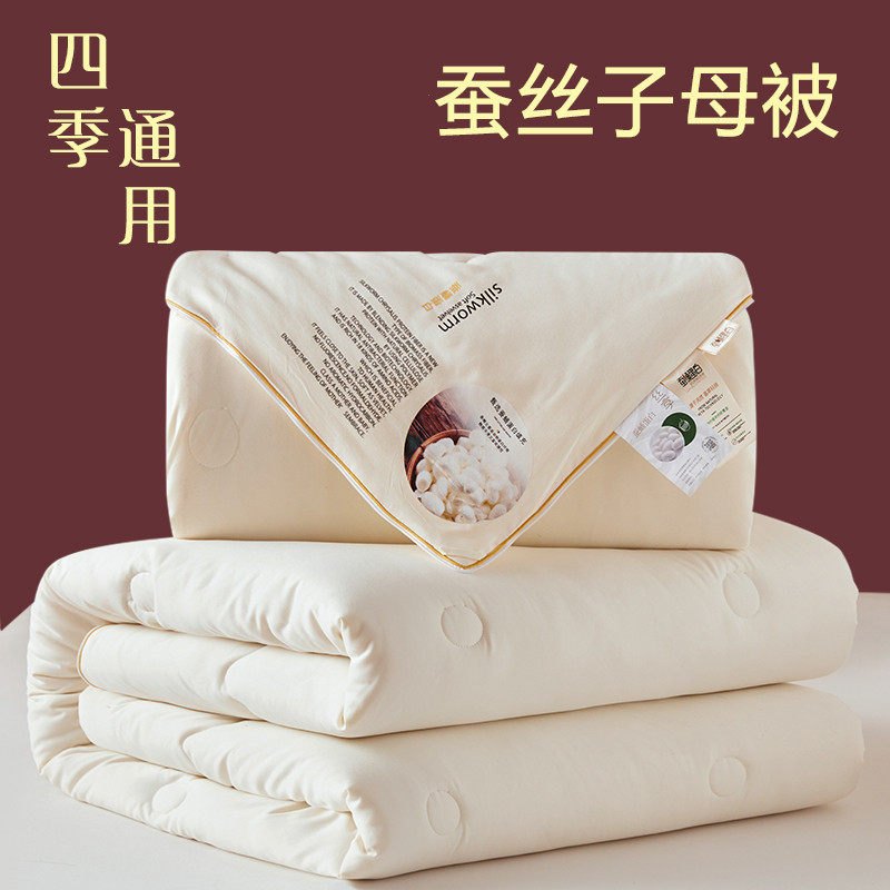 手工蚕丝被桑蚕丝被子母被二合一拉链款春秋被芯双人冬被四季通用,淘宝优惠券,粉丝福利购,淘宝优惠卷
