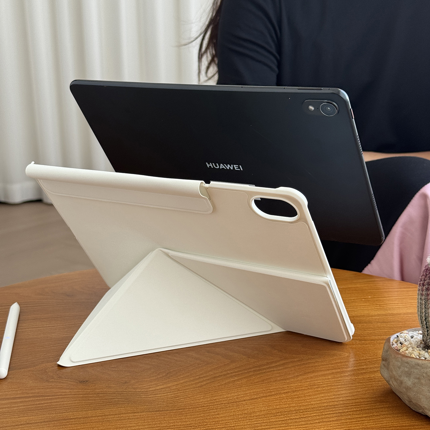 【防摔磁吸双面夹】适用华为平板matepad11.5s保护壳air12包边防弯se11新款k折pro12.2搭扣无笔槽air11.5套 - 图2