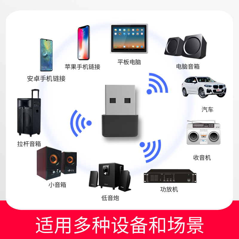 迷你USB车载蓝牙接收器免提通话