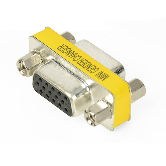 VGA对接头母对母直通双母头电脑显示器连接线转换接头母口 公对公 公对母270度 90度