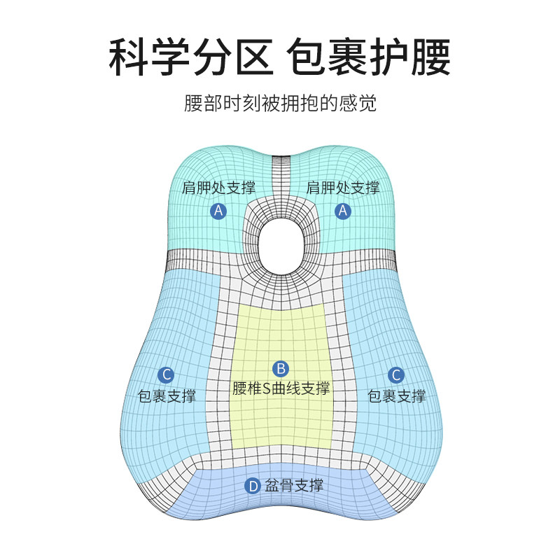 乳胶腰靠一体办公室椅子套装椅垫 tmine天寐靠垫/抱枕