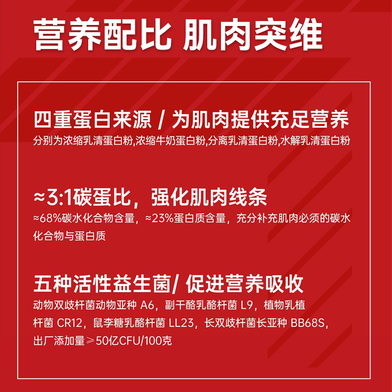 肌肉科技六星增肌粉便携装瘦人增肌增重乳清蛋白粉小袋装健身运动-图0