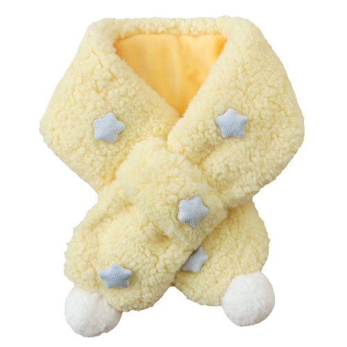 Детский зимний флисовый милый универсальный шарф, удерживающий тепло ветрозащитный шарф-платок, с защитой шеи