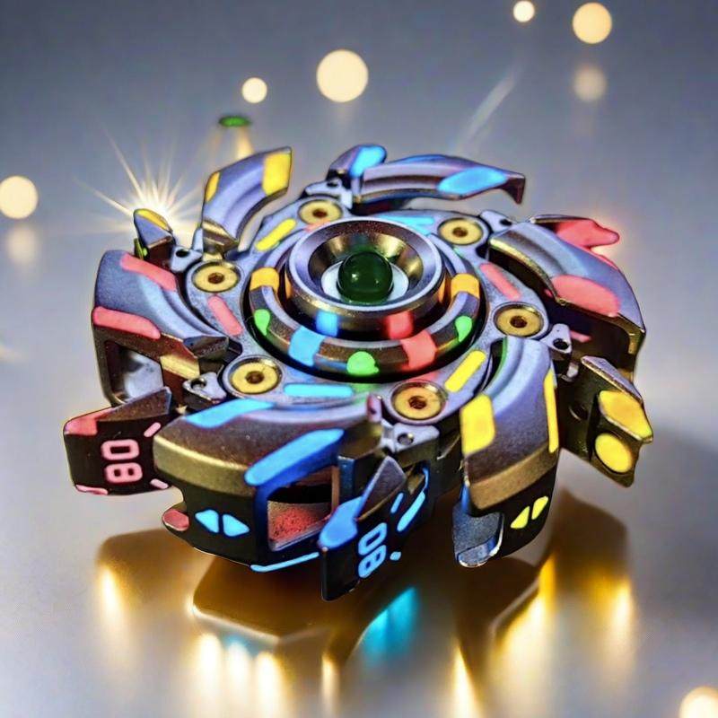 暴躁08夜光指尖发光陀螺金属手转解压神器黑科技不锈钢edc玩具,淘宝优惠券,粉丝福利购,淘宝优惠卷