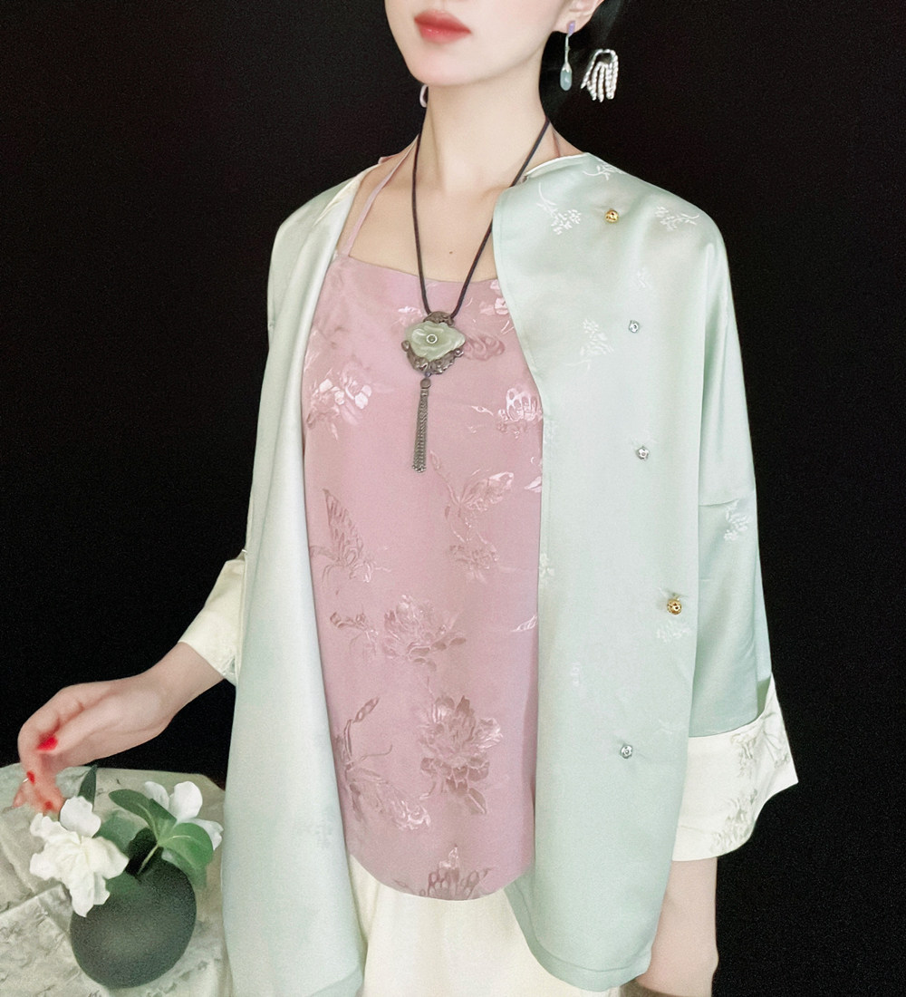 仿民国老缎子蝶恋花