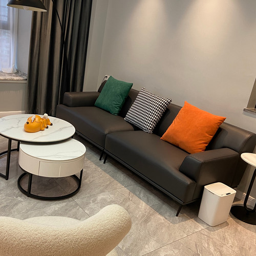 北欧意式极简沙发轻奢现代简约客厅三人位大小户型乳胶科技布沙发 - 图2