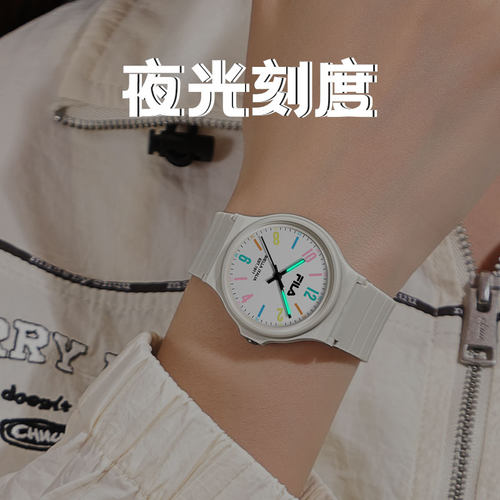 FILA斐乐只看时间手表女学生初高中学霸公务员考试静音石英表6641 - 图3