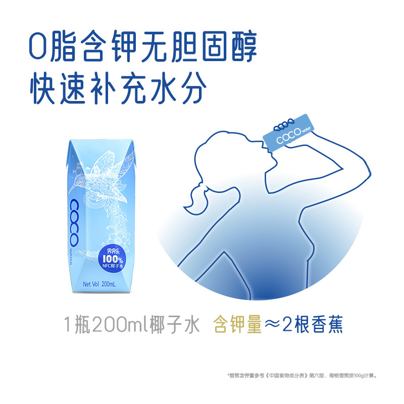 界界乐Viloe唯乐蜜语 越南进口椰子水饮品NFC椰汁饮料200ml*10盒